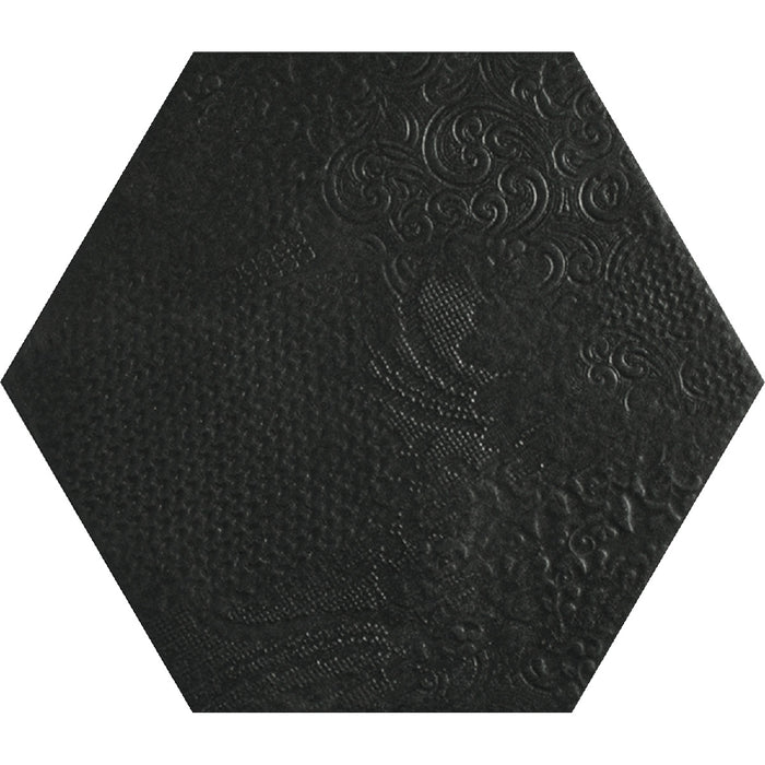 Tesoro - Milano Hex Pressed Porcelain - Black Extra Image