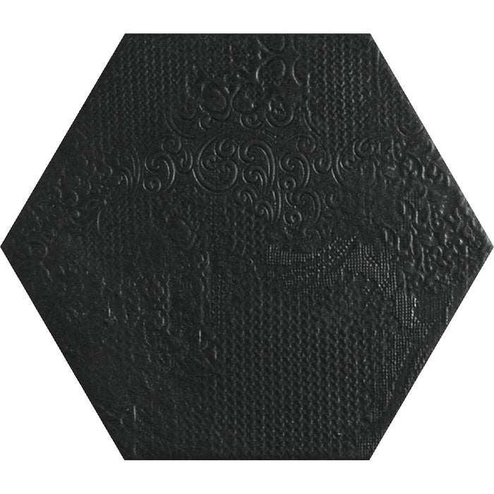 Tesoro - Milano Hex Pressed Porcelain - Black