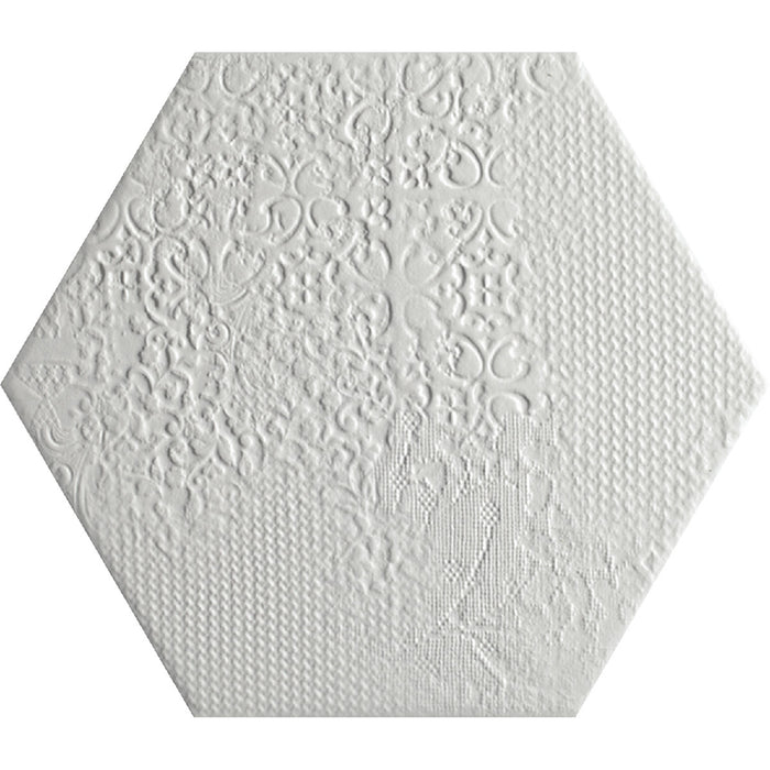 Tesoro - Milano Hex Pressed Porcelain - White