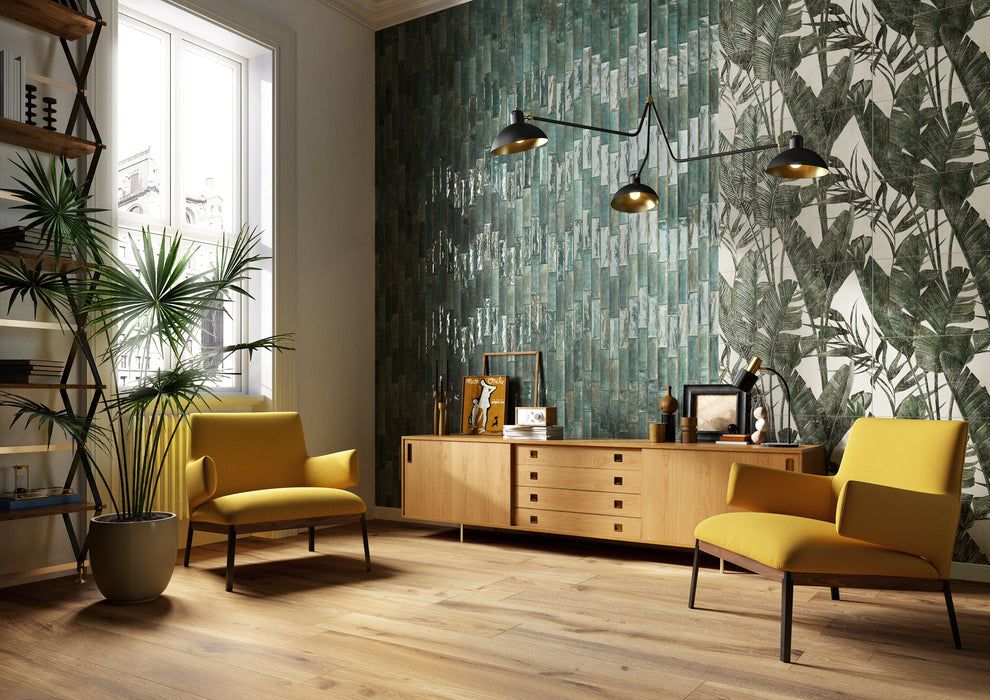 Tesoro - Noho 2 in. x 10 in. Porcelain Tile - Emerald Installed