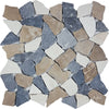 See Tesoro Decorative Collection - Ocean Stone Mosaics - Tan/White/Gray Tumbled