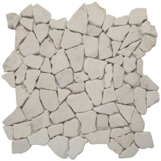Tesoro Decorative Collection - Ocean Stone Mosaics - White Tumbled