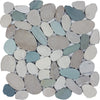 See Tesoro Decorative Collection - Ocean Stone Mosaics - White/Green/Tan Sliced