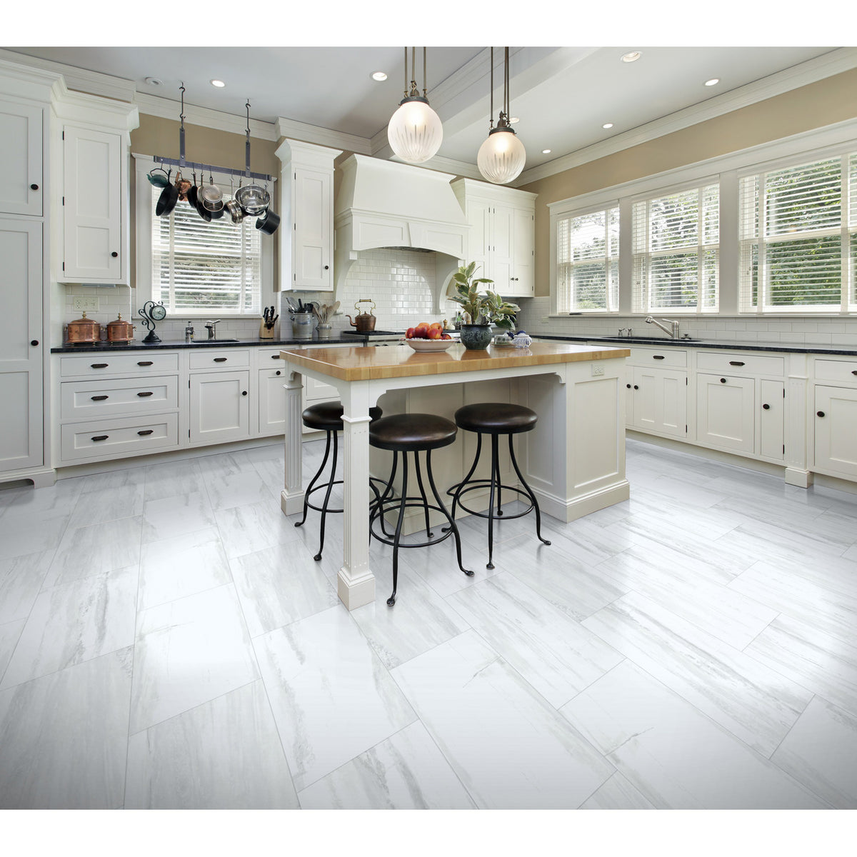 Tesoro - V-Lux Luxury Engineered Tile - Vein Cut Grey Room Scene
