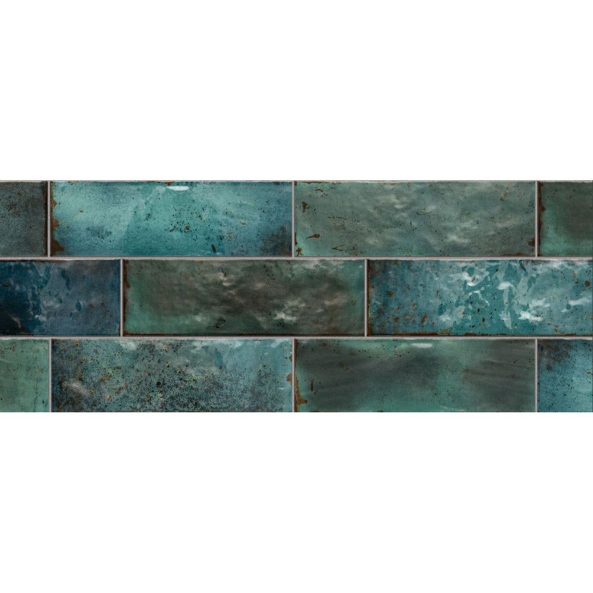 Topcu - Amazonia - 2.5 in. x 8 in. Ceramic Wall Tile - Sapphire 2