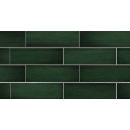 Topcu - Borriana - 3 in. x 12 in. Ceramic Wall Tile - Green — Floorzz