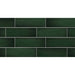 Topcu - Borriana - 3 in. x 12 in. Ceramic Wall Tile - Green Variation