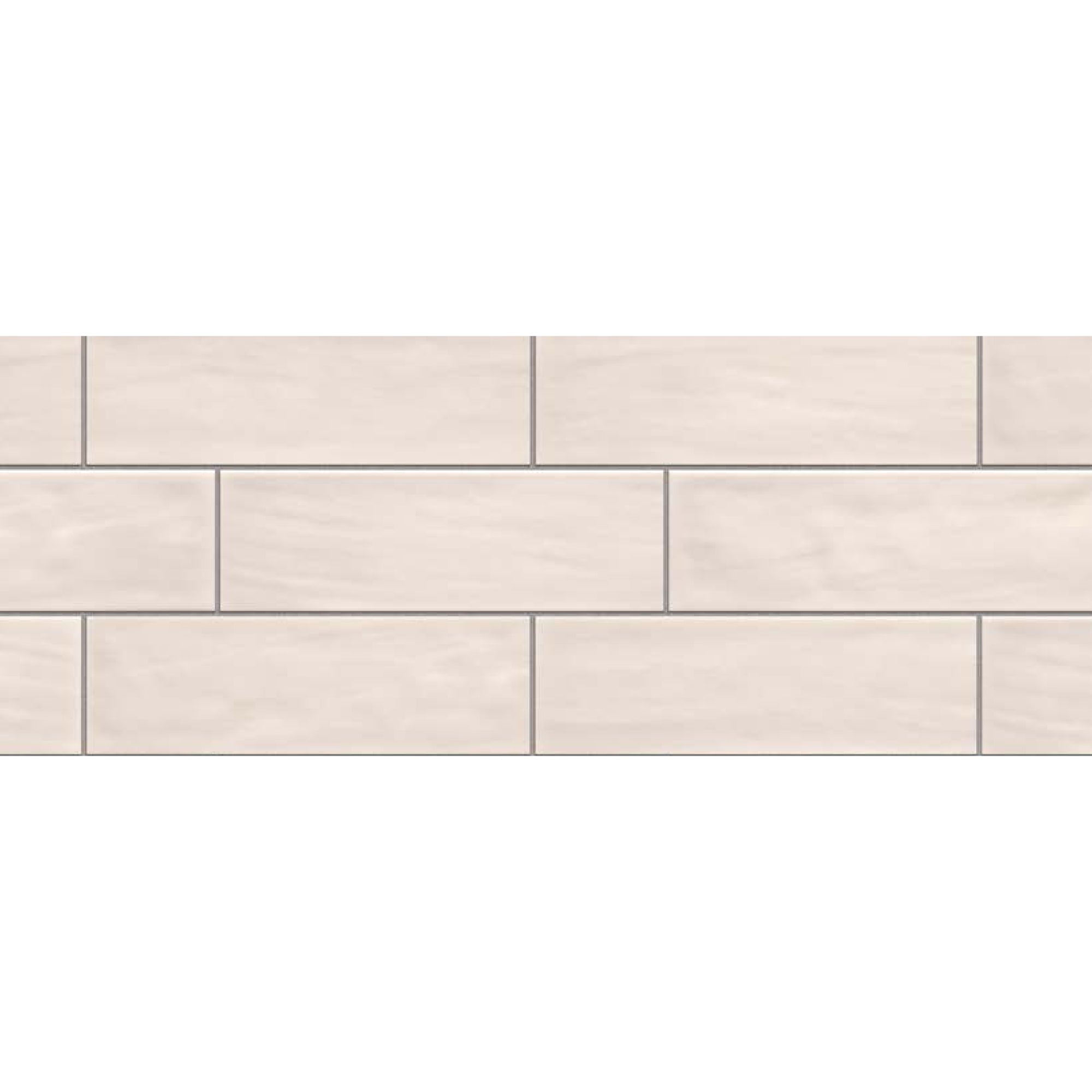 Topcu - Borriana - 3 in. x 12 in. Ceramic Wall Tile - White