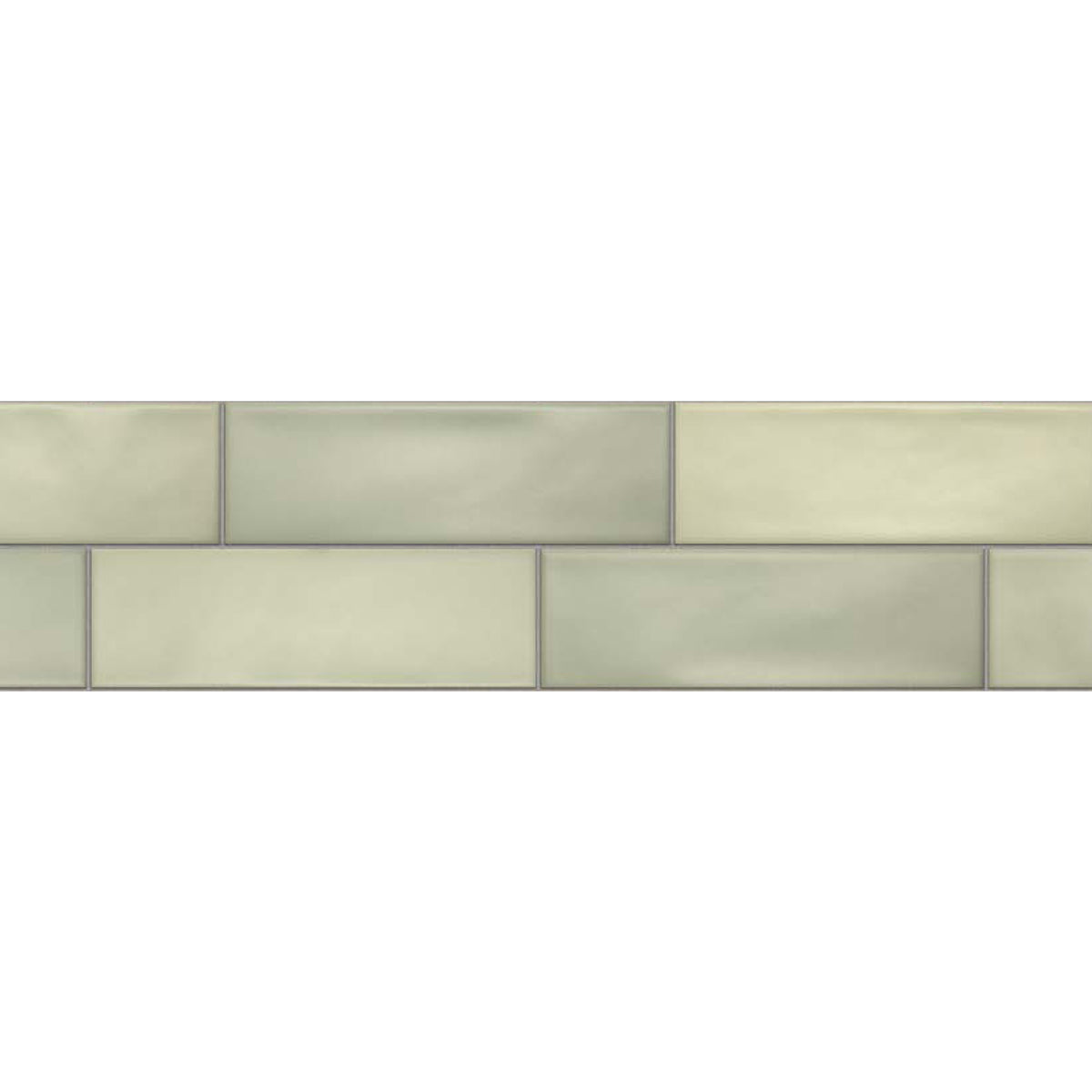 Topcu - Chalky - 2.5 in. x 8 in. Ceramic Wall Tile - Acqua Installed