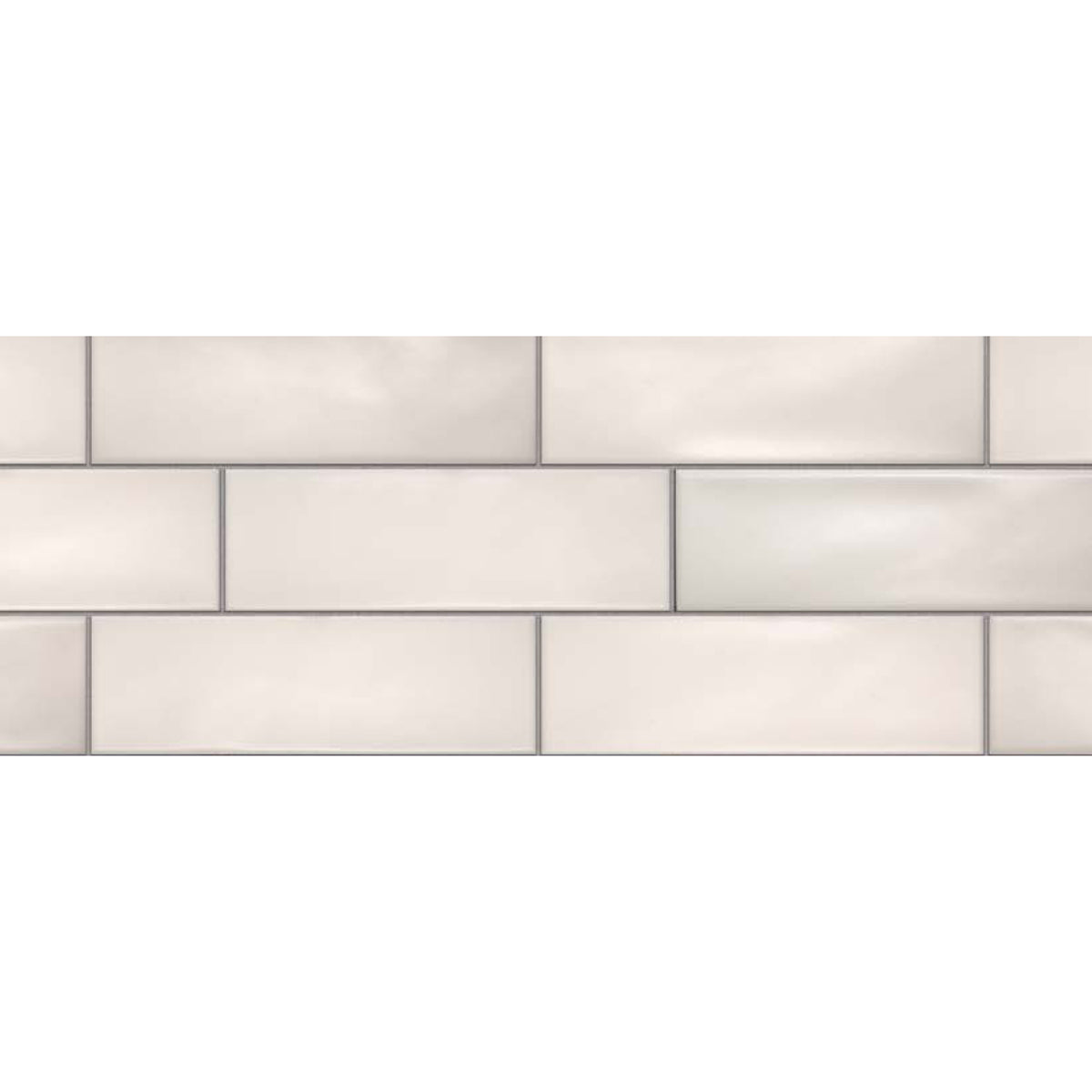 Topcu - Chalky - 2.5 in. x 8 in. Ceramic Wall Tile - Artic Installed