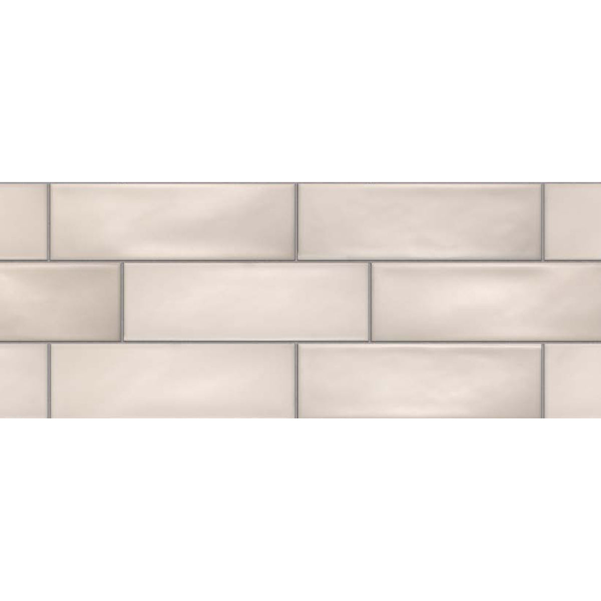 Topcu - Chalky - 2.5 in. x 8 in. Ceramic Wall Tile - White Variation