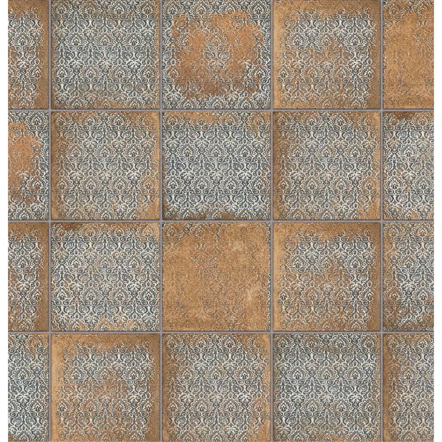 Topcu - Clay 8 in. x 8 in. Porcelain Tile  - Sienna Elvia