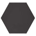 Topcu - Flamingo 6 in. Porcelain Hexagon Tile - Black