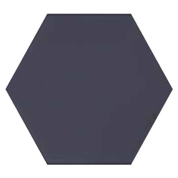 Topcu - Flamingo 6 in. Porcelain Hexagon Tile - Dark Blue