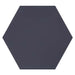 Topcu - Flamingo 6 in. Porcelain Hexagon Tile - Dark Blue