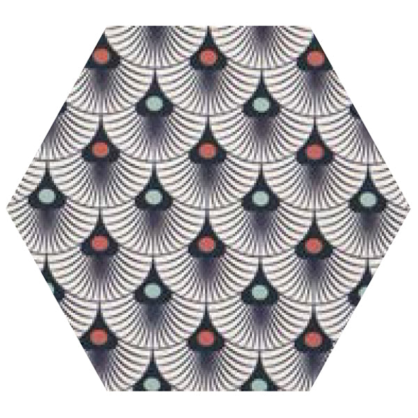 Topcu - Flamingo 6 in. Porcelain Hexagon Tile - Marlin