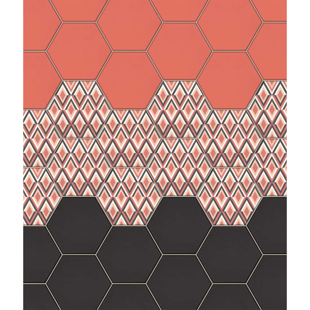 Topcu - Flamingo 6 in. Porcelain Hexagon Tile - Metropolitan