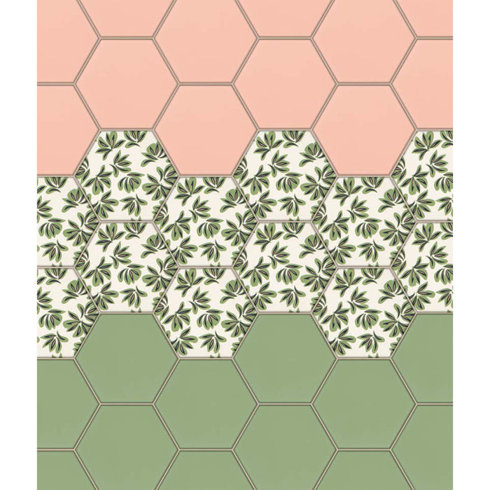 Topcu - Flamingo 6 in. Porcelain Hexagon Tile - Light Green