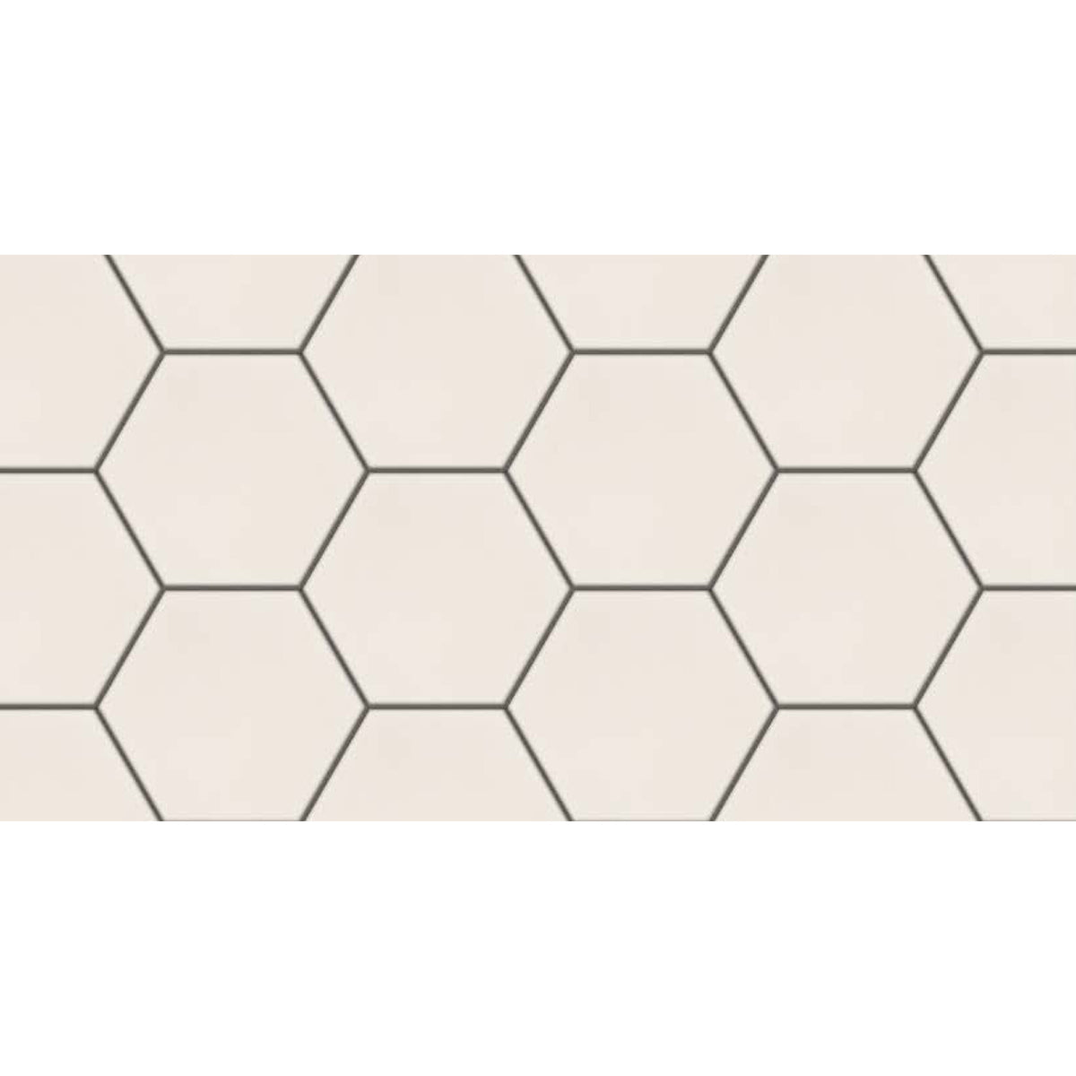Topcu - Flamingo 6 in. Porcelain Hexagon Tile - White