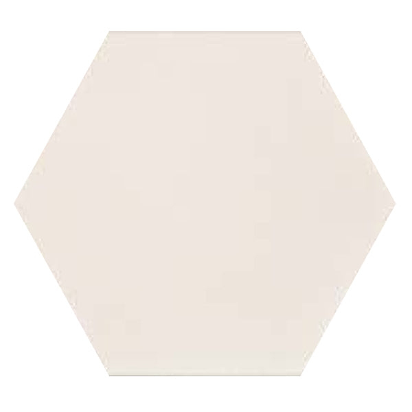 Topcu - Flamingo 6 in. Porcelain Hexagon Tile - White