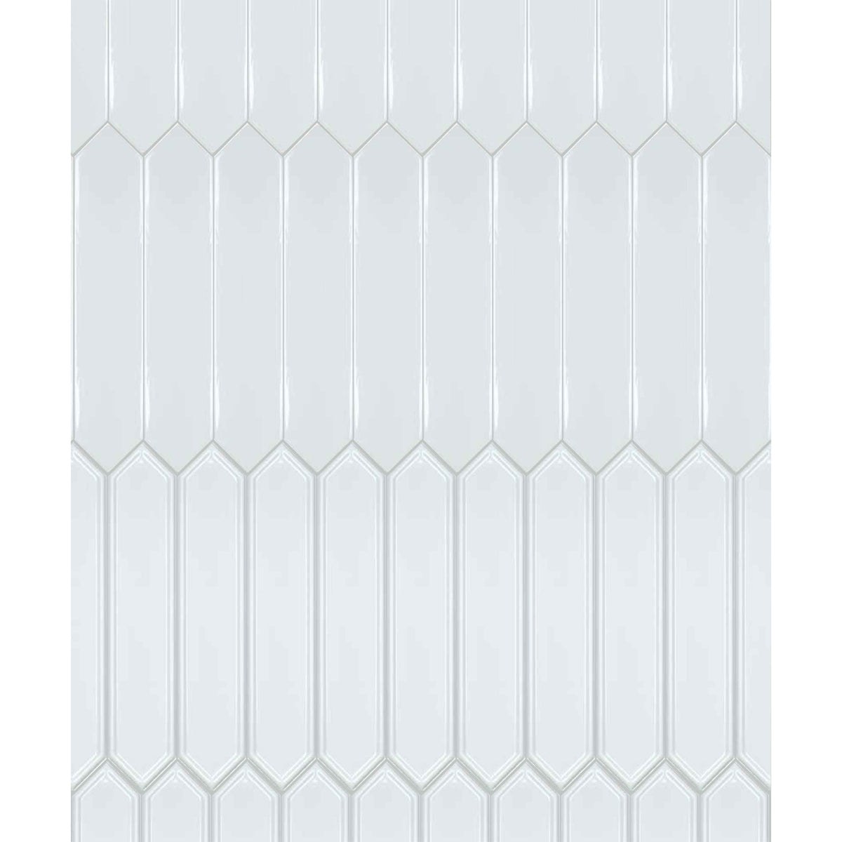 Topcu - Naima - 2.5 in. x 12 in. Ceramic Wall Tile - All White