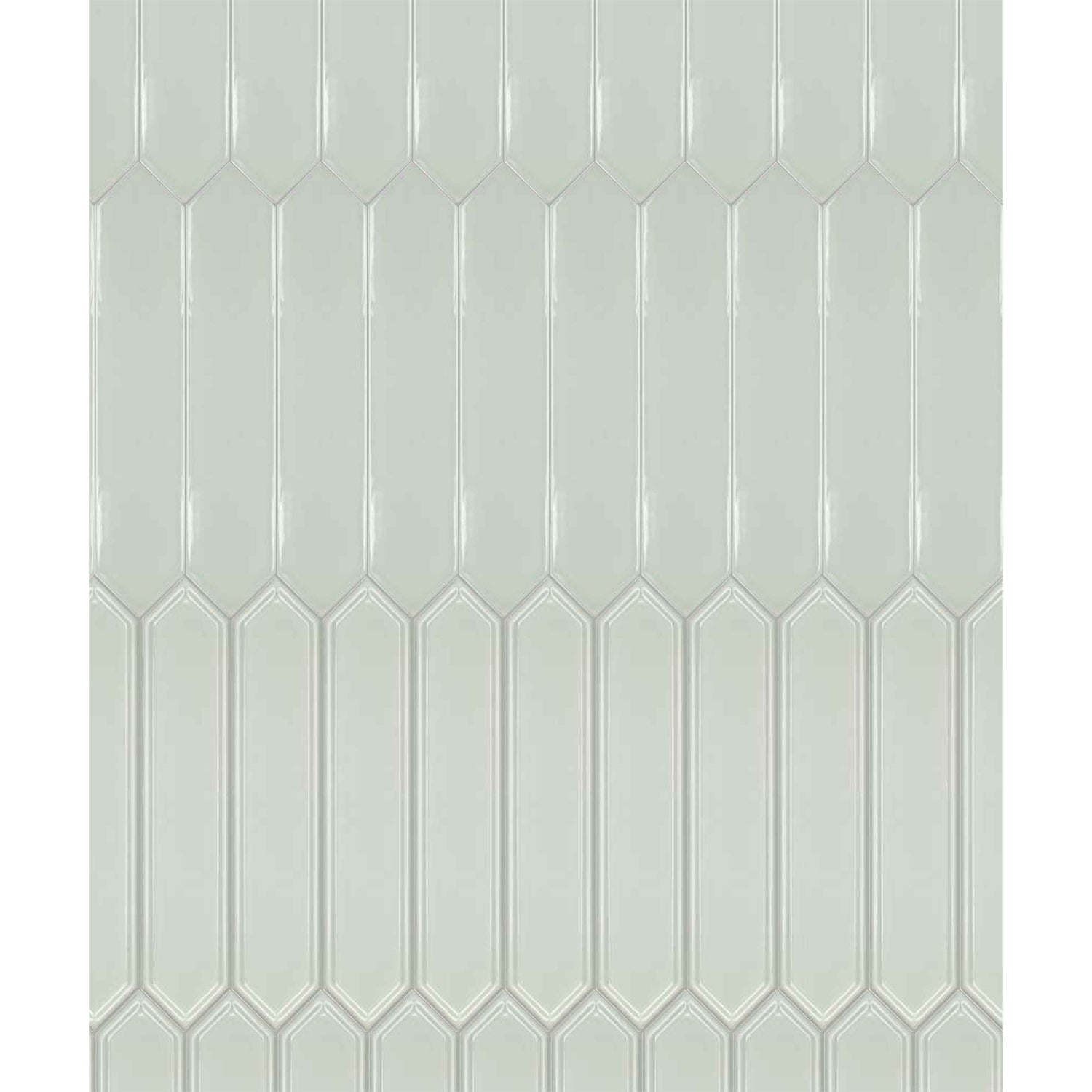 Topcu - Naima - 2.5 in. x 12 in. Ceramic Wall Tile - Neo Mint