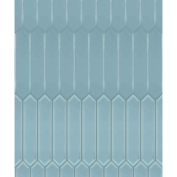 Topcu - Naima - 2.5 in. x 12 in. Ceramic Wall Tile - Ocean
