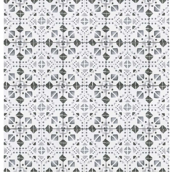Topcu - Saint Germain 6 in. x 6 in. Glazed Porcelain Tile  - Denis Installed