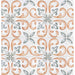 Topcu - Saint Germain 6 in. x 6 in. Glazed Porcelain Tile  - Flore Chaud