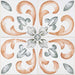 Topcu - Saint Germain 6 in. x 6 in. Glazed Porcelain Tile  - Flore Chaud