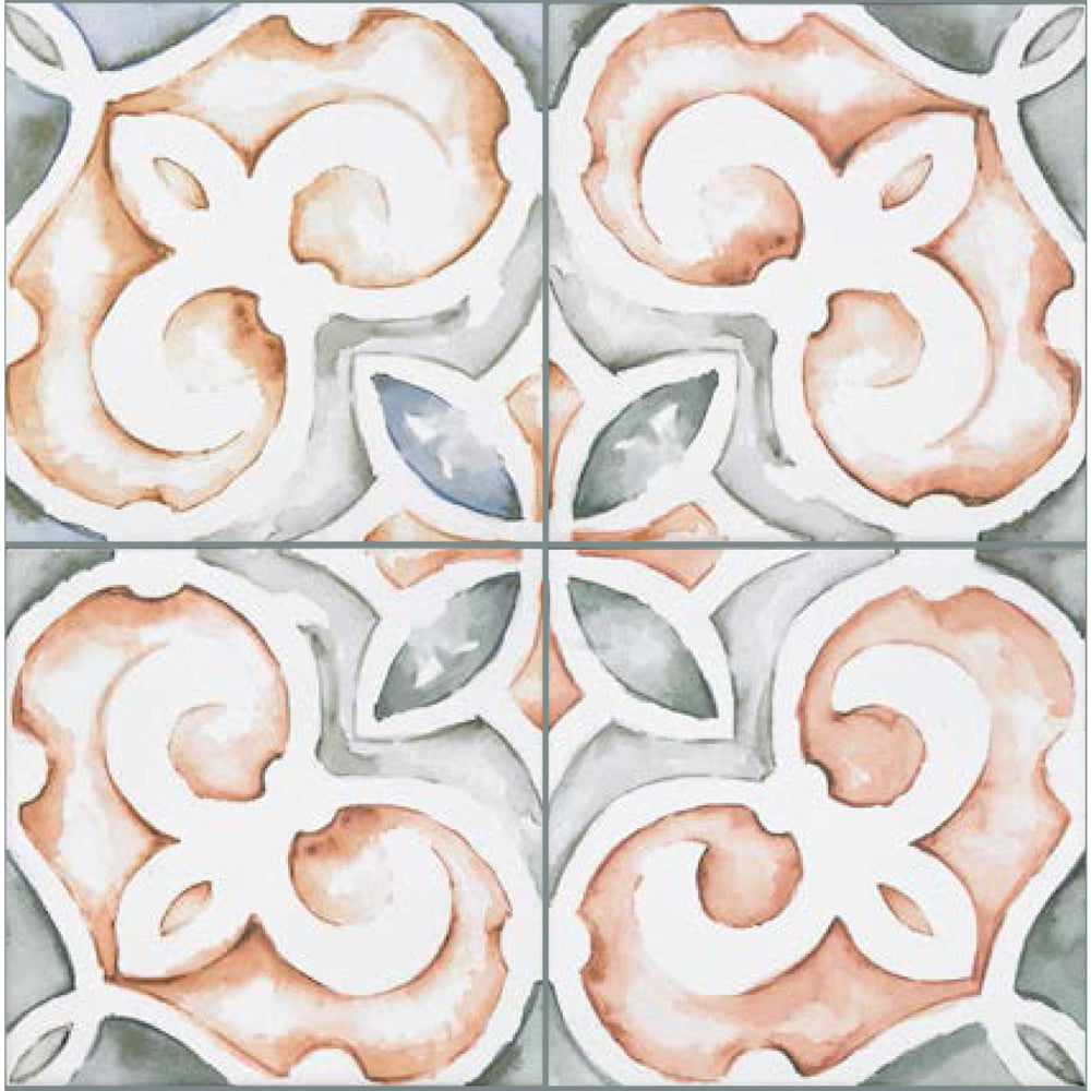 Topcu - Saint Germain 6 in. x 6 in. Glazed Porcelain Tile  - Simone Chaud