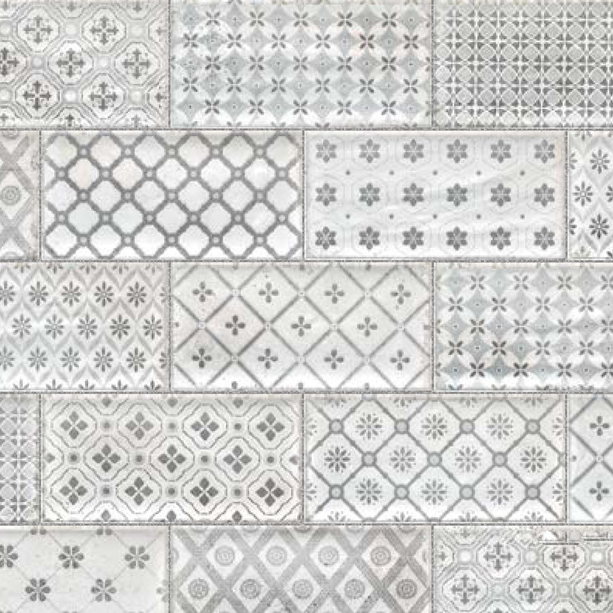 Topcu - Vita Decorative Wall Tile 4 in. x 8 in. - Nebbia Decor Mix