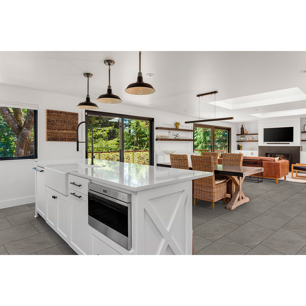Trucor by Dixie Home - TRUCOR Tile 18&quot; x 24&quot; - Pietra Gray Room Scene