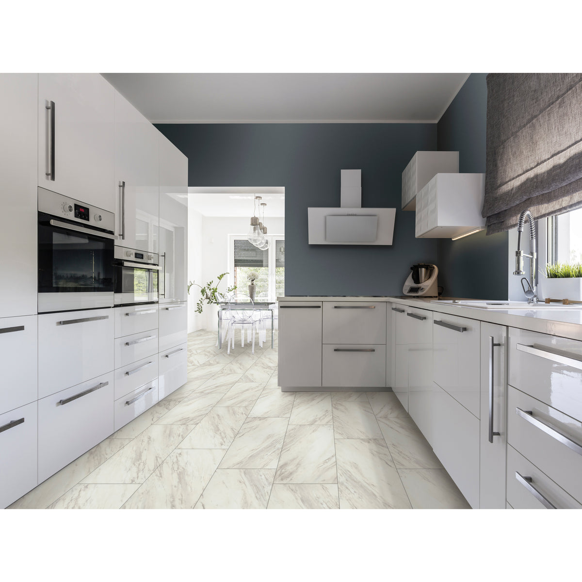 TRUCOR by Dixie Home - TRUCOR Tile 16&quot; x 32&quot; - Carrara Taupe Installed