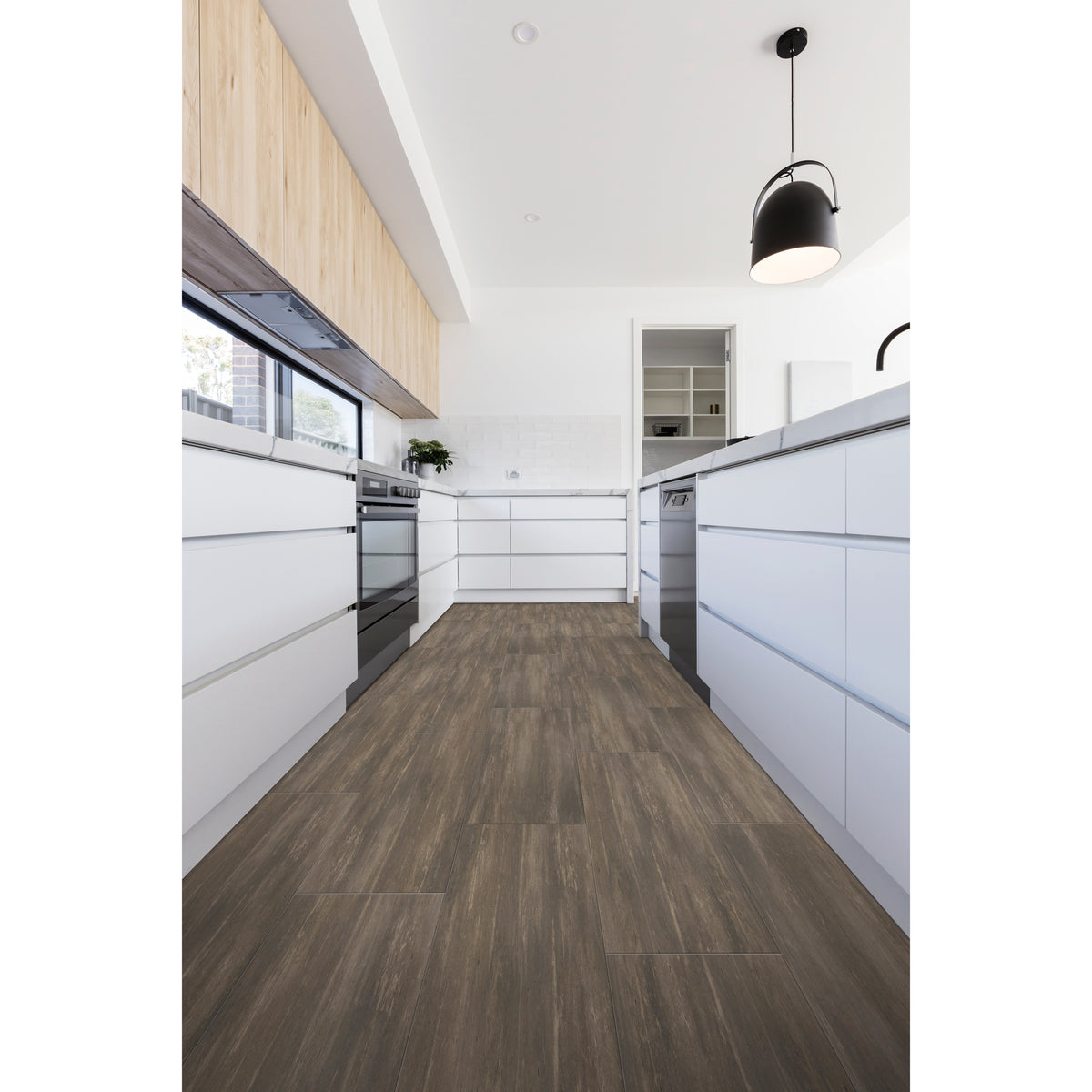 TRUCOR by Dixie Home - TRUCOR Tile 16&quot; x 32&quot; - Linear Titanium Installed
