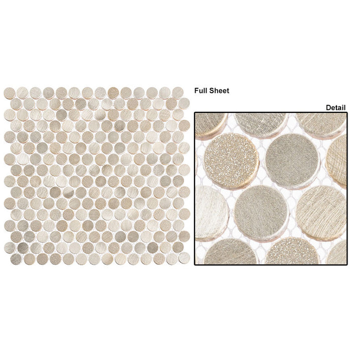 Bellagio - Urban Jungle Penny Round - Thunderburst Close View