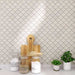 Maniscalco - Venetian Glass Arabesque Mosaic - White Velvet  Installed