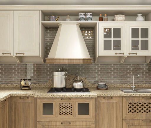 Maniscalco - Venetian Glass Interlock Mosaic - Cappuccino — Floorzz