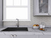 Maniscalco - Venetian Glass Interlock Mosaic - White Velvet  Kitchen Install