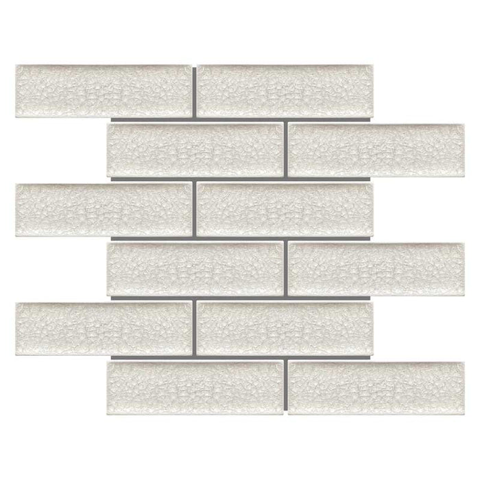 Maniscalco - Venetian Glass Interlock Mosaic - White Velvet 