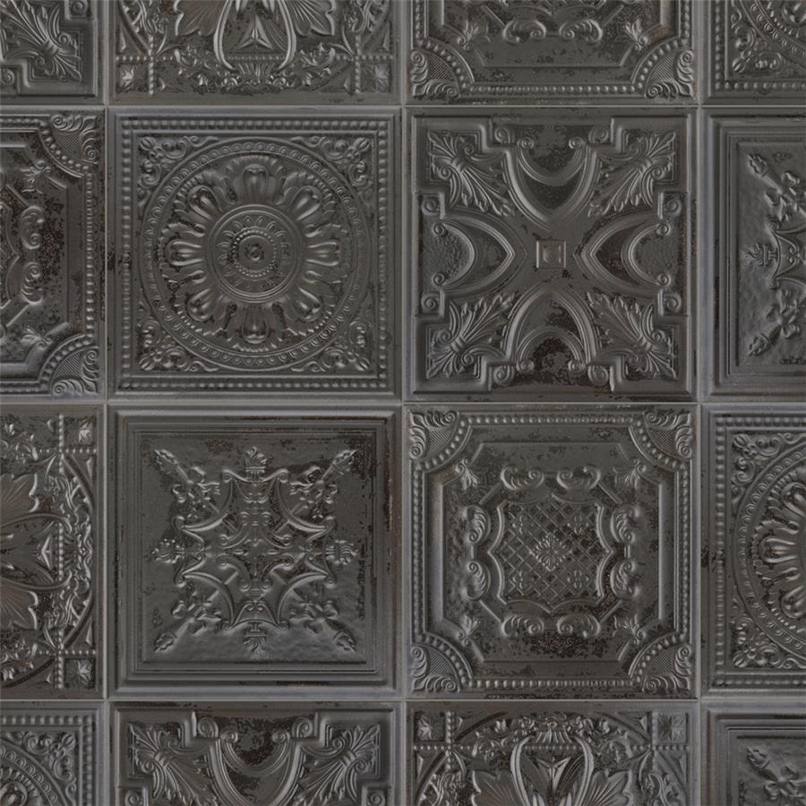 SomerTile - Fitz 8&quot; x 8&quot; Ceramic Wall Tile - Lead Variation