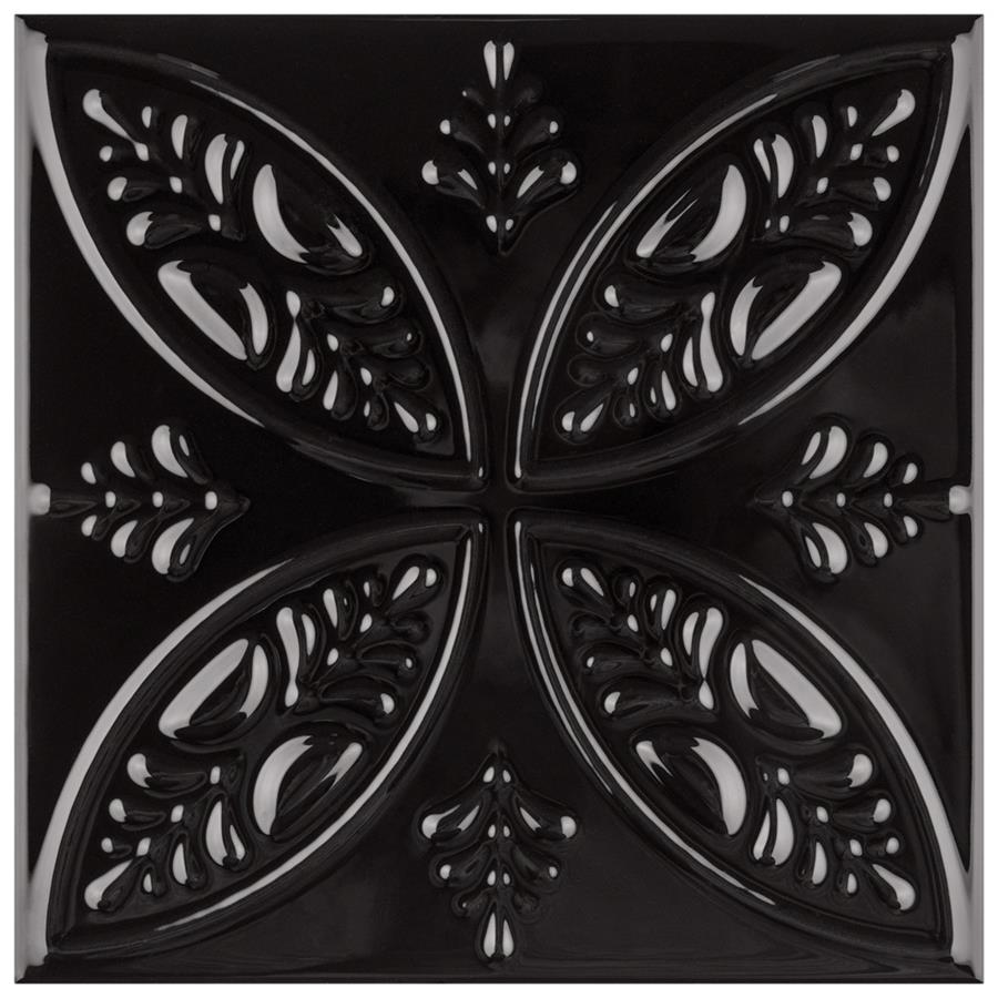 SomerTile - Trend 8 in. x 8 in. Ceramic Wall Tile - Black