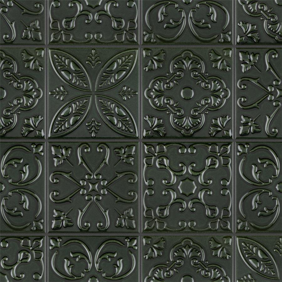 SomerTile - Trend 8 in. x 8 in. Ceramic Wall Tile - Green Variation