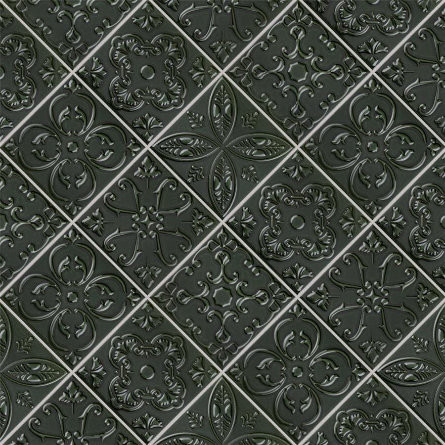 SomerTile - Trend 8 in. x 8 in. Ceramic Wall Tile - Green Installed