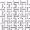 See Tesoro - Sliced Basketweave Series - Stone Mosaic - Skyline Thassos White