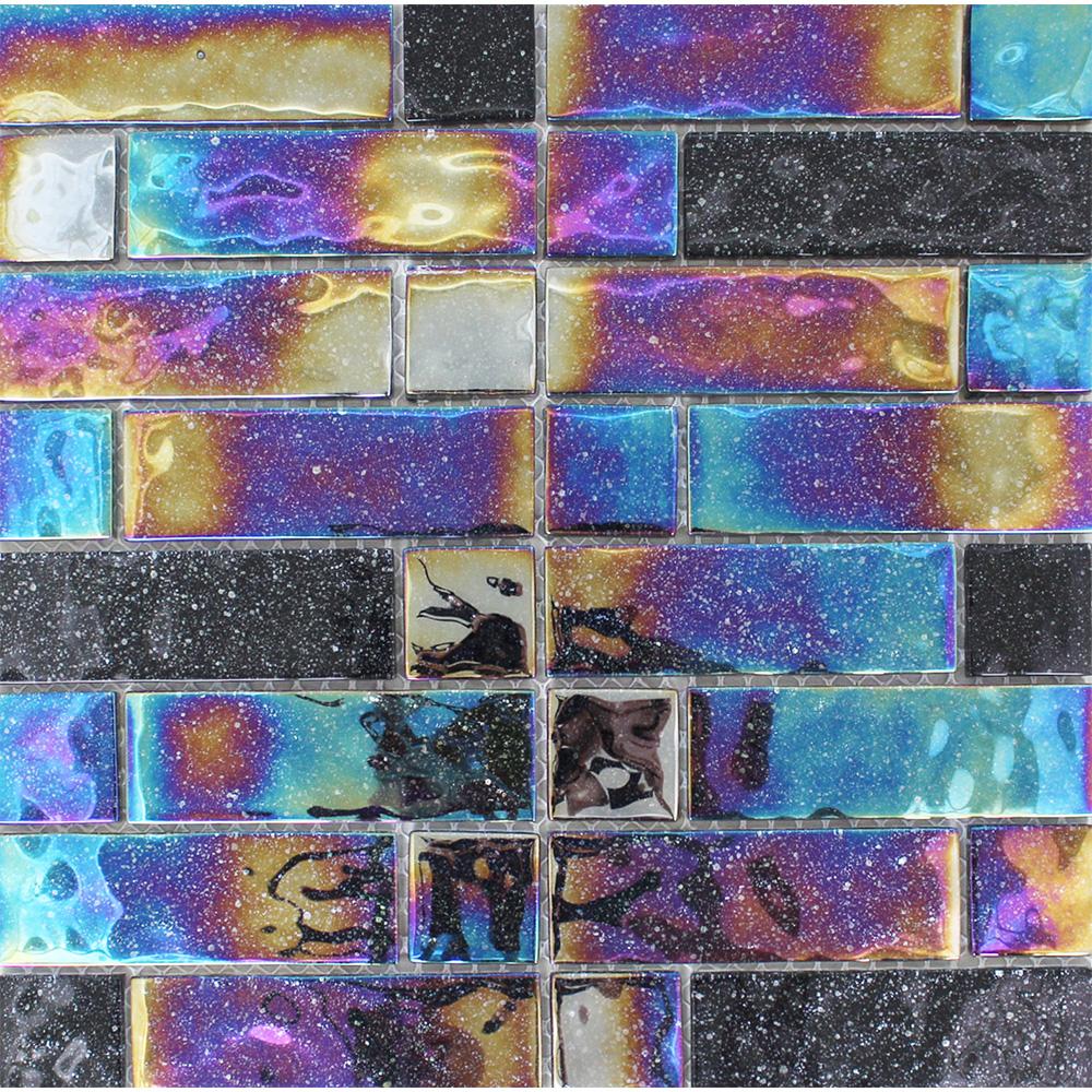  Stardust Series - Glass Multilinear Mosaic - Galaxy