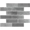 See Tesoro - Subway Series - Glass Multilinear Mosaic - Urban Light Grey