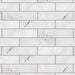 SomerTile - Classico Carrara - 3" x 12" Ceramic Tile - Glossy Variation