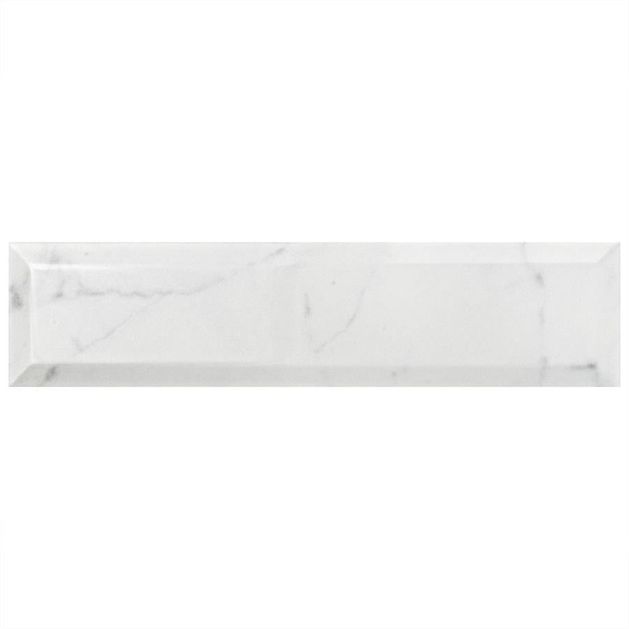 SomerTile - Classico Carrara - 3" x 12" Ceramic Tile - Glossy Metro