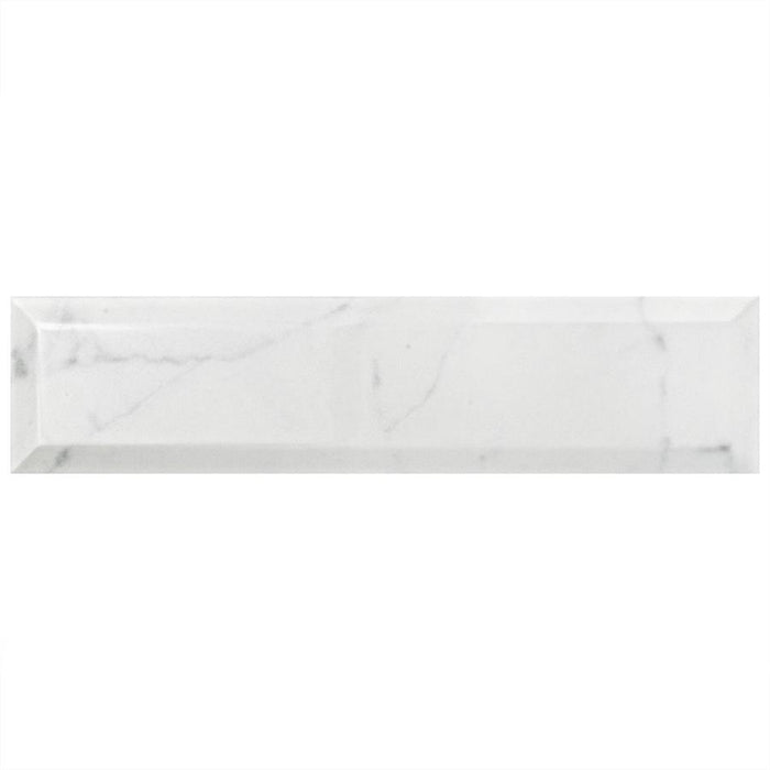 SomerTile - Classico Carrara - 3" x 12" Ceramic Tile - Glossy Metro